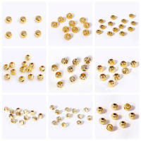 Bolas Redondas Y Planas De Latón Galvanizado En Oro 18K Para Suministros De Joyería DIY Accesorios Para Pulseras Y Collares - details 0