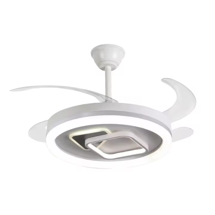 Ibelán - Ventilador de techo retráctil blanco Júpiter DC - 1