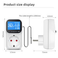 Controlador De Temperatura Digital Con Display LCD Timbre Preset Para Enfriamiento Y Calentamiento Sensor De Temperatura EU Plug 220V - details 19