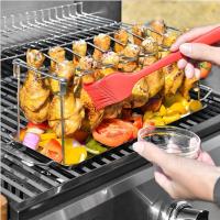 1pc Rack De Asador En Acero Inoxidable Para Pato Y Pierna De Pollo Herramientas De Barbacoa Suministros De Cocina - details 3