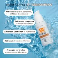 Nuevo - Protector Solar Facial SPF 50 con color (GOLDEN) 50ml - Alma Secret - Todo tipo de pieles: secas, mixtas, grasas, con acné o sensibles. Se adapta a tu tono. - details 2