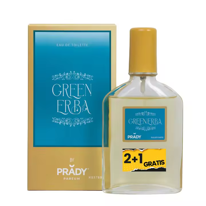 3 UNIDADES (2+1 Gratis) GREEN ERBA Eau de Toilette Unisex 90ml Prady Fragancia inspirada en otros perfumes Pour Femme Homme Colonia - 1