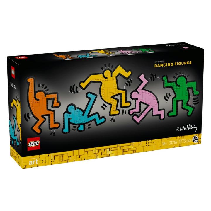 LEGO Art Keith Haring: Figuras Danzantes - Decoración de Pared para el Hogar - Colorido Accesorio de Escritorio para Oficina - Kit de Maquetas para Adultos - Regalo para Mujeres y Hombres (31216)