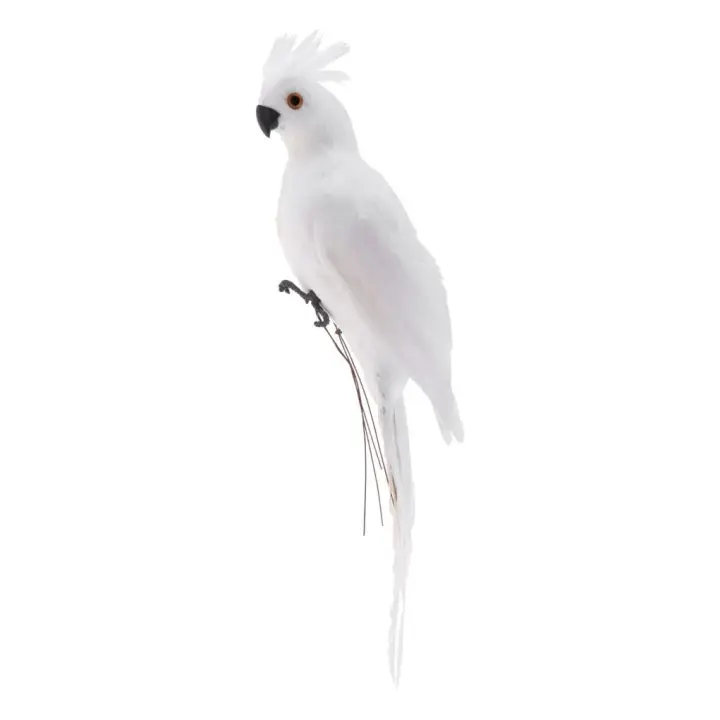 Muñeco de césped de guacamayo de plumas de espuma, Animal falso, pájaro, accesorios de jardín, decoración, loro Manual de simulación, 35CM - 1