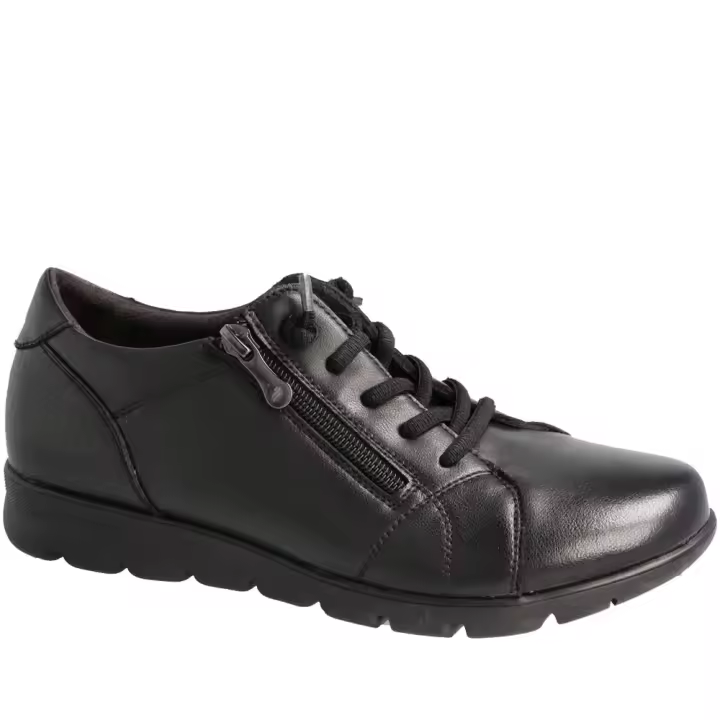 Zapato Sport Piel Mujer Flexpies 1430 Negro y Cuero 106018106019  Flexpies MARCAS MUJER Zapatos de sport - 1
