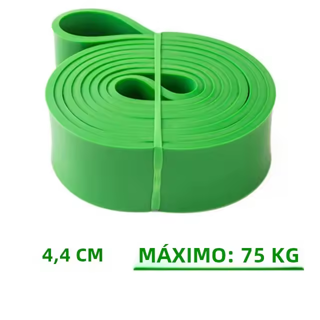 Banda De Resistencia De Látex Fuerte Elástica Para Ejercicios De Fuerza Y Pilates Equipo De Gimnasio Y Fitness Para Entrenamiento Completo De Brazos Y Piernas Unisex - 1