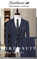 Traje De Novio 2025 Para Hombre Con Chaleco Y Pantalones Talla Regular Estilo Casual Formal Cuadros Moda Negocios Vestimenta Para Bodas Y Trabajo - details 1
