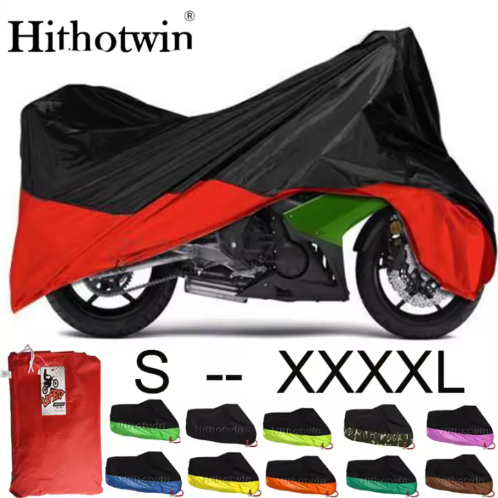 Cubierta De Motocicleta Hithotwin M-4XL Impermeable Y Protección UV Para Todas Las Estaciones Cubierta De Moto Para Exteriores E Interiores Cubierta De Lluvia Para Scooter - 1
