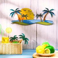 Decoración De Pared En Metal Con Palmeras Tropicales Arte Para Baño 1 Pieza Adorno De Playa Para Interiores Y Exteriores - details 0
