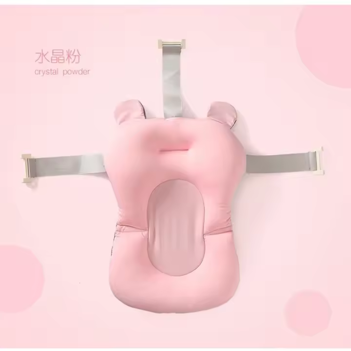 Acuerdo de baño para Bebe, albrilla de Apoyo plegable para bañera de Bebe, almohadilla y Silla para bañera de Nuevo Nasido, almohadón antideslizante para Bebe, cojín suave y Cómodo para el cuerpo - 1