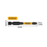 Juego De Puntas De Destornillador Magnético Para Eléctricos FPH2 Herramienta De Impacto Para Circuitos Breaker Tamaños 65 110 150mm - details 5