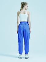 Women's Casual Workwear Sweatpants High-Waisted Loose Fit Solid Color with Belt And Pockets mid Waist Ankle-Length Polyester - details 17