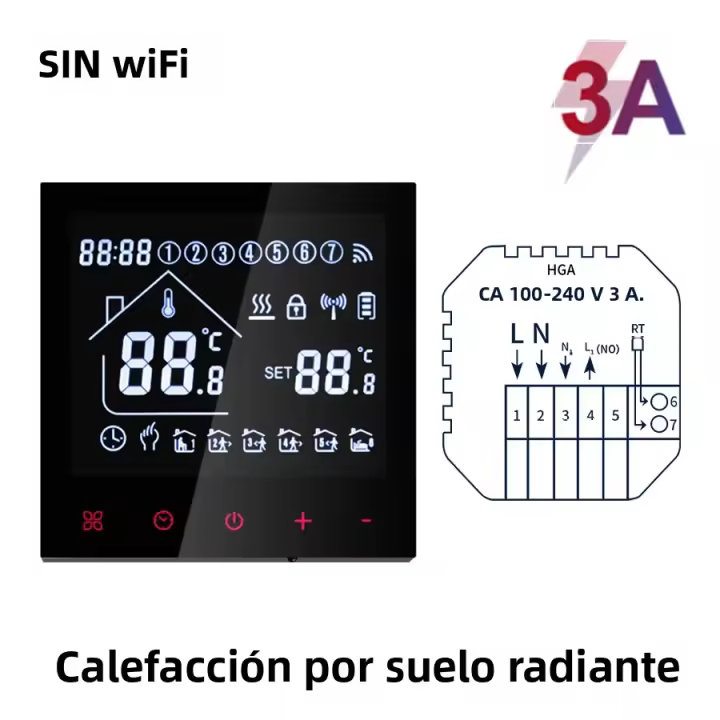 Termostato Inteligente WiFi Tuya Para Calefacción De Piso Y Boilers Eléctricos/Gas Con Alexa Google Home Controlador De Temperatura - 1