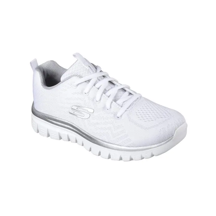 Zapatilla Mujer Skechers Graceful Blanco/Plata - 1