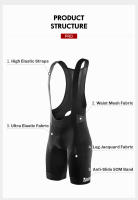 RION Shorts De Ciclismo Para Hombres T Tight MTB Con Almohadilla Para 7 Horas De Ciclismo De Larga Distancia Ropa De Bicicleta Elástica - details 3