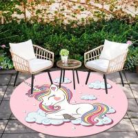 Alfombra Redonda Lavable Disney MINISO Antideslizante Para Sala De Estar Dormitorio Comedor Decoración Hogar Habitación Infantil Tapete De Poliéster Moderno - details 5