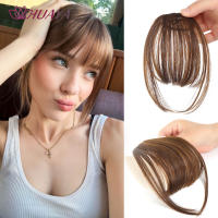 Extensiones De Pelo Sintético HUAYA Rizos Cortos Naturales Falsa Franja De Pelo Clip-In Para Mujeres Y Niñas Color Marrón Negro - details 0