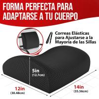 Tailbone cushion for office and car, orthopedic lumbar spine pillow and back support - details 2