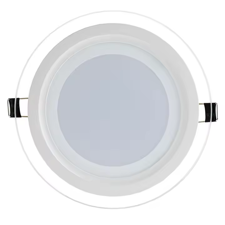 Luz De Panel LED De Vidrio Redondo Aluminio 6W 12W 18W 24W Luz De Techo Recargada Spot Light Interior Lámparas AC85-265V - 1
