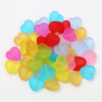 30pcs Bolas De Acrílico En Forma De Corazón Mate Multicolor Para Creación De Joyas Pulseras Collares Accesorios 13x14mm - details 2