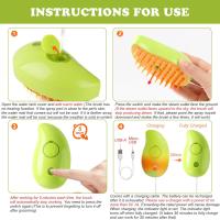 Cepillo De Vapor Para Gatos Y Perros Herramienta De Peluquería Para Masaje Y Eliminación De Pelos Con Sprayer Eléctrico 3 En 1 - details 4