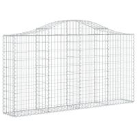vidaXL Cesta gaviones forma arco hierro galvanizado 200x30x100/120 cm - details 0