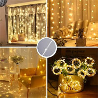 Luces De Cortina LED Con USB Y Control Remoto De 8 Modos Para Decoración De Hogar Pared Ventana Jardín Fiesta Boda Navidad - details 11