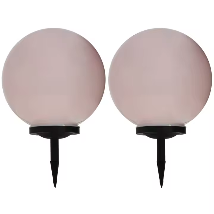 vidaXL Lámparas Solares Exterior (2 unidades) Esféricas Iluminación Luces Jardín Dimensiones 30 cm, 40 cm, 50 cm - 1