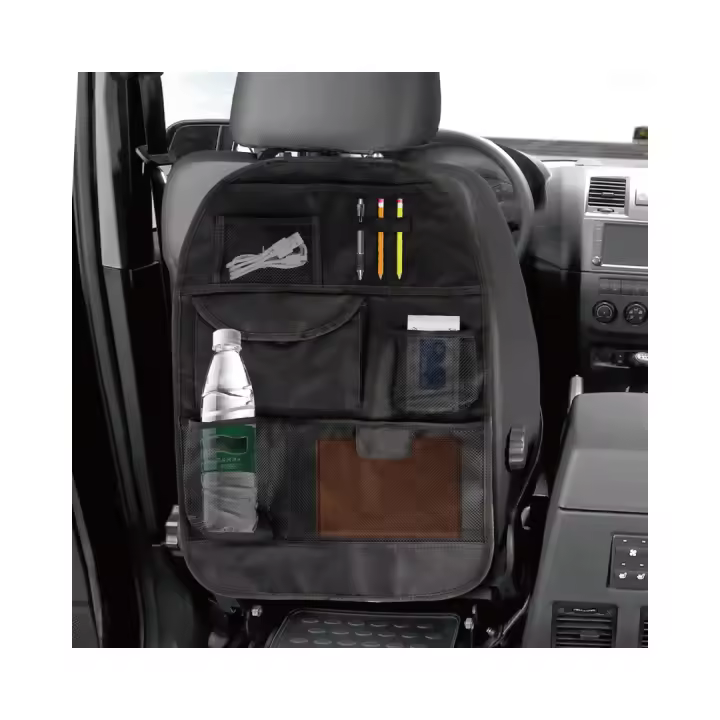 Bolsa organizadora para asiento de coche con múltiples bolsillos – Plegable, fácil de instalar, ideal para viajes largos y organización del automóvil - 1