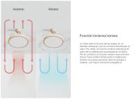 CREATE - Ventilador de techo 40W silencioso aspas retráctiles con luz LED, con Luz, tamaño Ø91cm o Ø108 cm - WIND CLEAR STUDIO - details 2