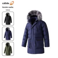 Chaqueta De Algodón Grande Para Hombre Con Collar De Piel Desmontable Abrigo Casual De Invierno Con Capucha Y Capucha Separable - details 9