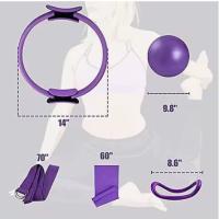 Magic Circle Pilates Equipo para el entrenamiento en el hogar Fitness Kit 5 Piezas Pilates Ring Set 14 "Yoga Fitness - details 3