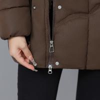Abrigo De Invierno Para Mujer Con Capucha Acolchado Y Bolsillos Cremallera Cierre De Cremallera Material De Algodón Y Poliéster Estilo Casual - details 8