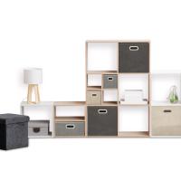 Caja de almacenamiento de tela - Cesta organizadora plegable -Beige Chine- 5 FIVE - Varios Tamaños - details 6