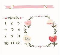 Mantel De Fotografía Para Bebés Recién Nacidos Accesorios De Fotografía Niño Y Niña Calendario De Logros Infantiles Material Suave Para Juegos Y Fotos - details 3