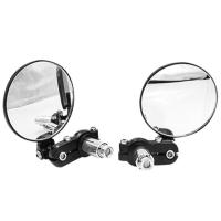 Espejo Retrovisor Plegable Para Motocicleta Universal 2PCS Retro Modificado Negro 22mm Moto Manillar Espejo Retrovisor - details 4