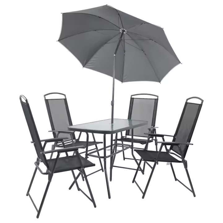 5 piezas muebles de jardín conjunto de asientos grupo de comedor grupo de mesa sillas de respaldo alto conjunto 110 5 piezas muebles de jardín conjunto de asientos grupo de comedor grupo de mesa sillas de respaldo alto conjunto 110 - 1