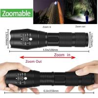 Linterna LED Potente Y Ultra Brillante Para Camping Con 5 Modos De Interruptor Impermeable Y Zoom Ajustable Para Bicicleta Uso Con Batería 18650 - details 4