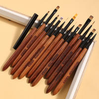 Set De Pinceles Para Arte De Uñas 12Pcs Liner Pincel Para Pintura De Uñas Acrílico UV Gel Ombre Manicure Espátula Herramienta Poli - details 4