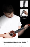Ukelele De Juguete Guitarra Clásica Instrumento Musical Educativo Para Niños Ajustable Con Cordones Y Palillos 2 Colores - details 2