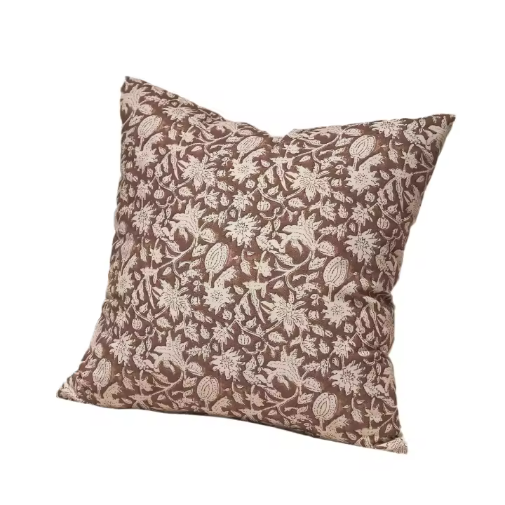 Funda de almohada de poliéster floral de poliéster de un solo lado lado - 1