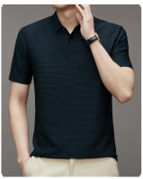 Camiseta De Verano De Seda Helada Con Manga Corta Absorbente De Sudor Color Sólido Top Ligero Con Cuello Redondo Gran Tamaño - details 17