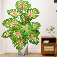 Planta Artificial De Monstera 60-100cm (39.4 Pulgadas) Árbol De Palma Falso Hoja De Tortuga Verde Para Decoración De Hogar Jardín Habitación Oficina - details 22