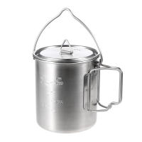 LIXADA Taza De Acero Inoxidable Portátil De 750ml Con Tapa Y Manija Plegable Para Camping Cocina Picnic Deportes Al Aire Libre - details 45