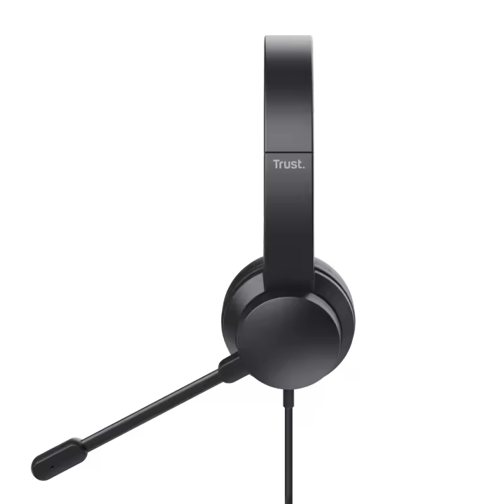 Auriculares USB para PC Trust Ayda, Micrófono Ajustable con Función Silencio, Sonido Estéreo, Control de Volumen en Auricular, Conexión USB, Diseño Ligero y Cómodo, Diadema Ajustable y Almohadillas Suaves, Ideal para Videollamadas, Uso Empresarial y Hogar - 1