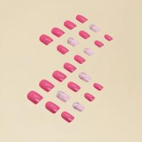 Kit De Uñas Postizas Con Diseño Geométrico Y Estampado De Océano Azul 24 Piezas Uñas Falsas Cortas De ABS Para Arte De Uñas - details 44