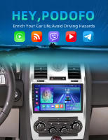 Podofo Radio de coche Android 2 Din para Chrysler 300C 2006 Carplay 8+128GB AI Voice WIFI+4G DSP GPS Navegación Multimedia Reproductor de Video - details 0