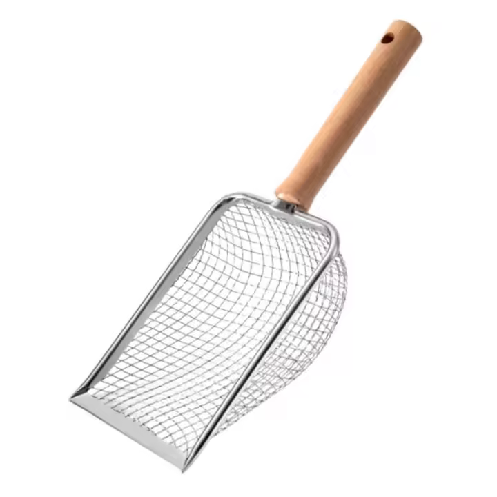 Shovel De Arena Para Gatos En Acero Inoxidable Herramienta De Limpieza Duradera Para Mascotas Adecuada Para Gatos Perros Lirios Y Gatos Jóvenes - 1