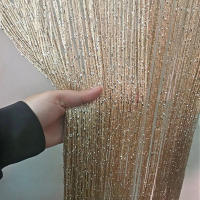 Cortina De Puerta Con Borlas Brillantes Divisor De Ventana Para Decoración De Sala De Estar Y Fiestas Material De Poliéster Clásico Estilo - details 12