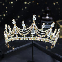 Diadema De Novia Barroco Lujo Geométrica Con Cristales Grandes Y Diamantes Para Baile De Graduación Y Bodas Accesorios De Cabello Para Mujeres - details 1